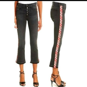 Veronica Beard 10” Carolyn Baby Boot‎ Crop Jeans Frayed